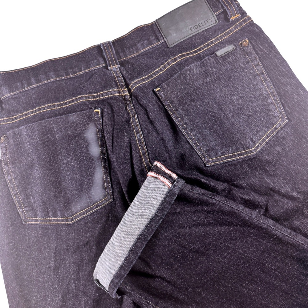 Fidelity Impala Jeans Men 36x34 Selvedge Denim Indigo Town Rinse Straight‎ USA